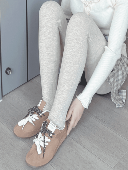 ライトグレー/ダークグレー/アプリコットタイツ