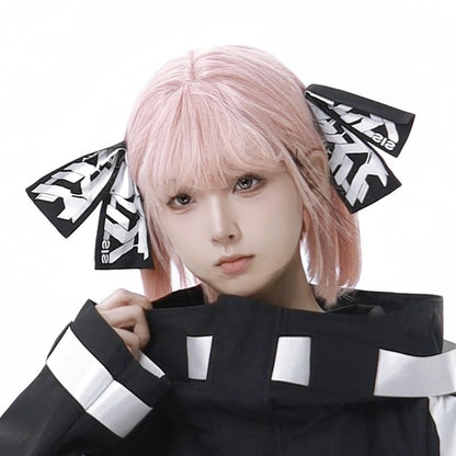 ブルー&amp;ホワイト/ブラック&amp;ホワイト ジライケイ ヘアクリップ