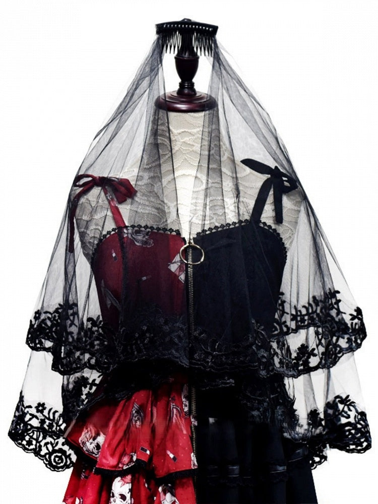 Black Gothic Head Veil