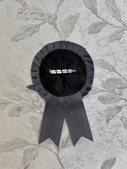 Embroidered Badge Lolita Gray/Brown