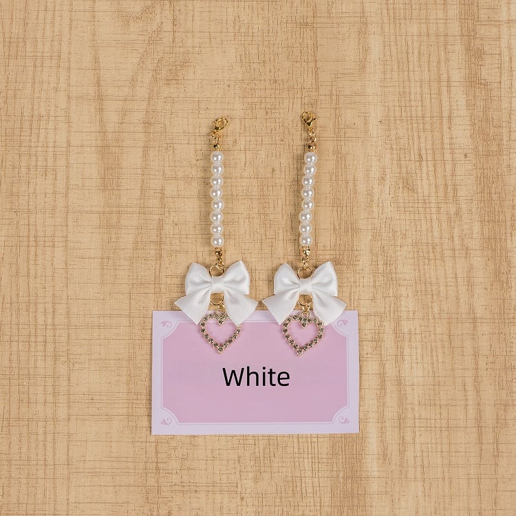 Bow Jirai Kei Chain Accessory Hair Tassel Short Colors Bead 4