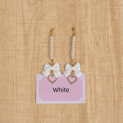 Bow Jirai Kei Chain Accessory Hair Tassel Short Colors Bead 4