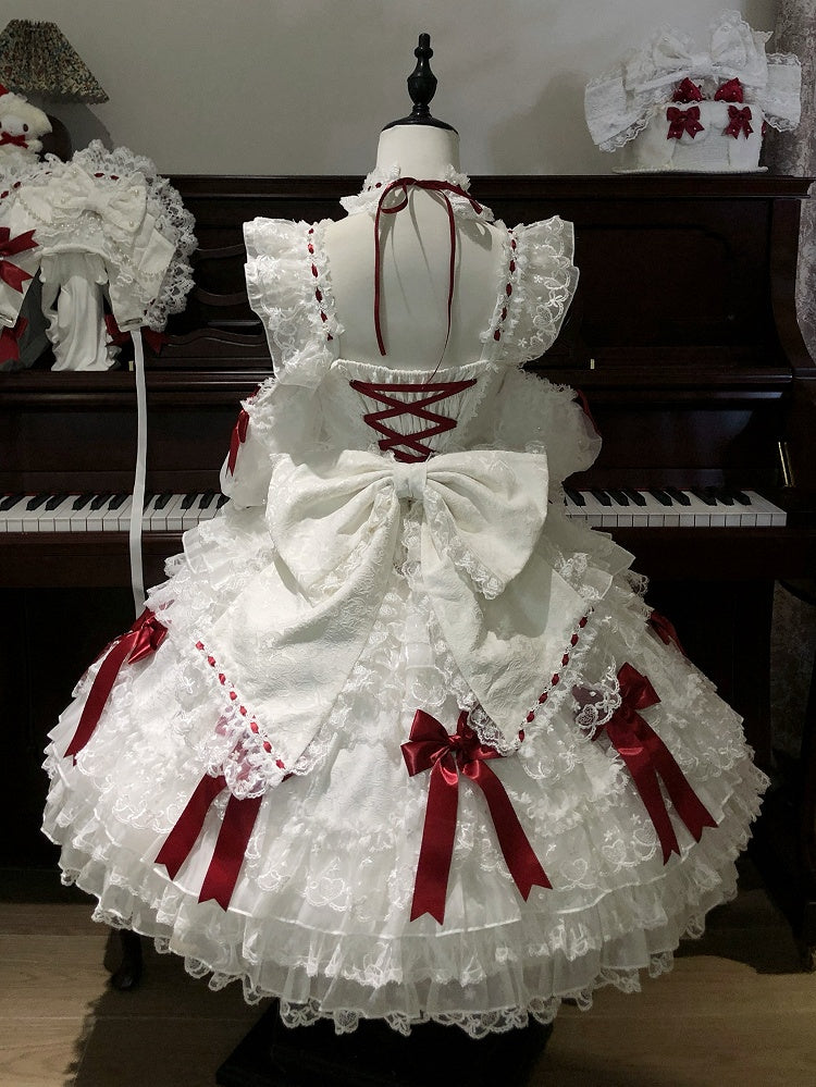 Blue Train Lolita Big / Bow Pink White