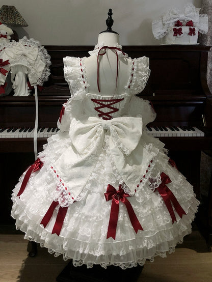 Blue Train Lolita Big / Bow Pink White