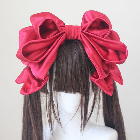 KC Big Satin Red Bow