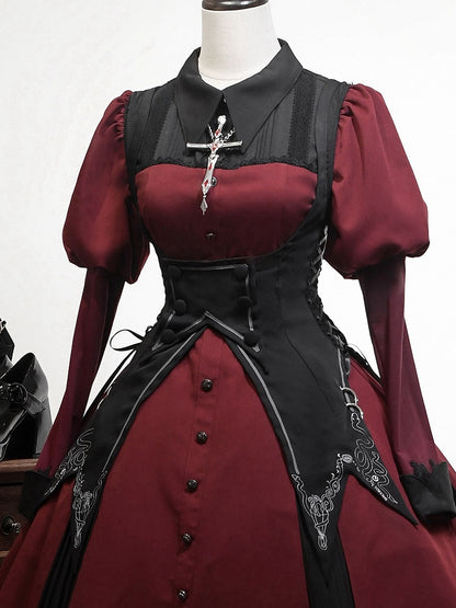 Black Under Bust Lace-up Side Waistcoat