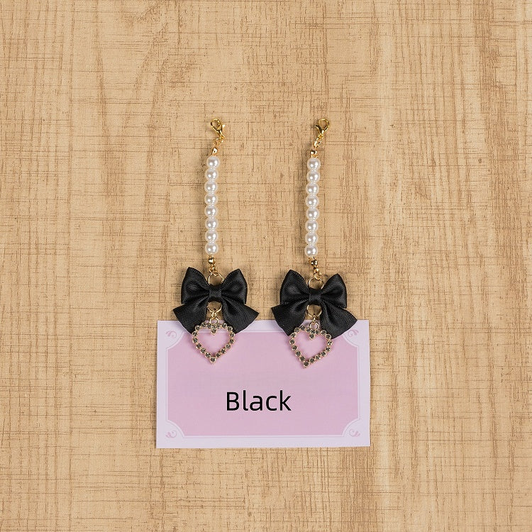Bow Jirai Kei Chain Accessory Hair Tassel Short Colors Bead 4