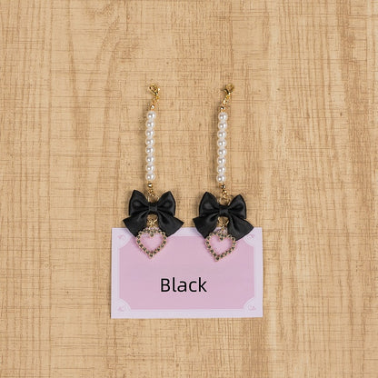 Bow Jirai Kei Chain Accessory Hair Tassel Short Colors Bead 4