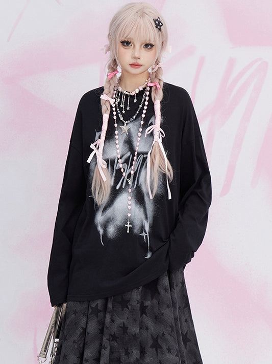 ブラックスタールーズロングスリーブTシャツ