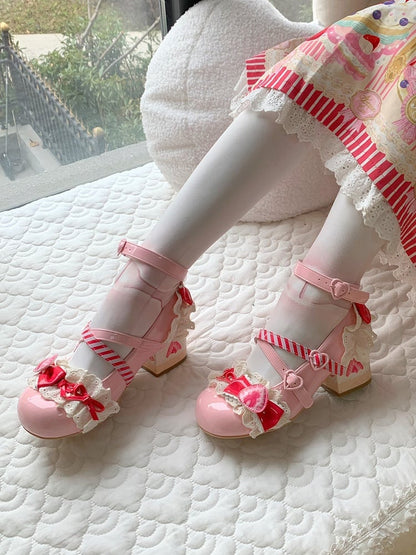 メアリーラズベリーシューズケーキピンクロリータジェーンストロベリースイート