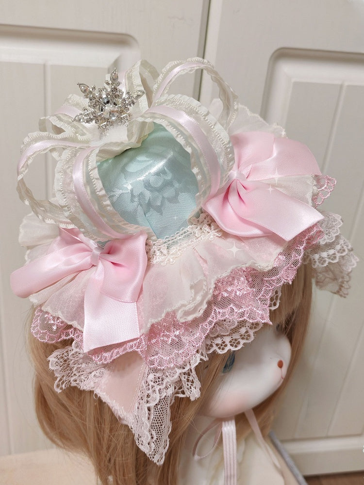 Crown Color Hat Lolita Mini With Options Lace 4 Clips