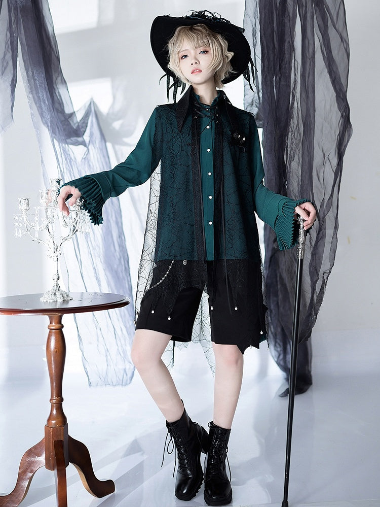 Prince Spider Web Ouji Lolita Gothic Schwarzer Schal