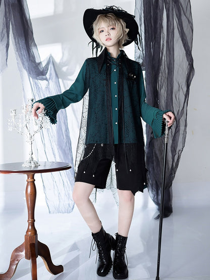 Prince Spider Web Ouji Lolita Gothic Schwarzer Schal