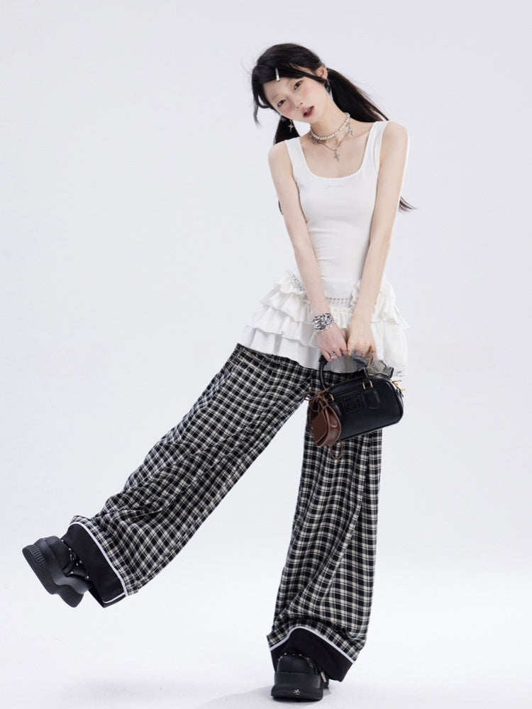 Mini-Ärmelloses Kleid Weißer Balletcore Basken-Taille Stufenrock