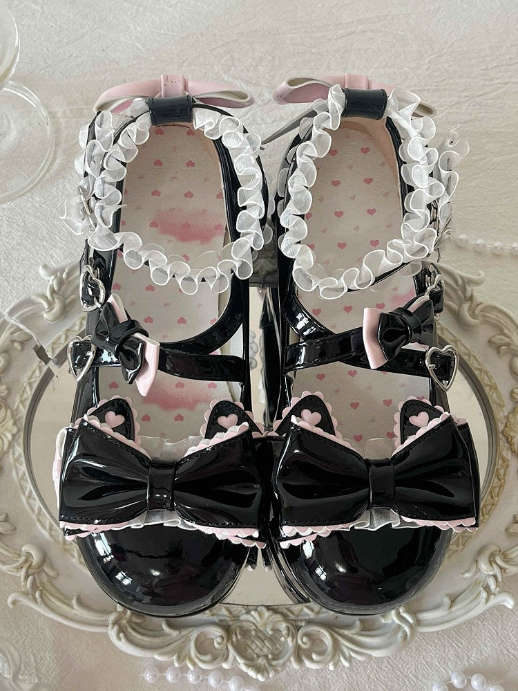 Kitty - Janes Sweet Mary Lolita Black Platform Decor Ear