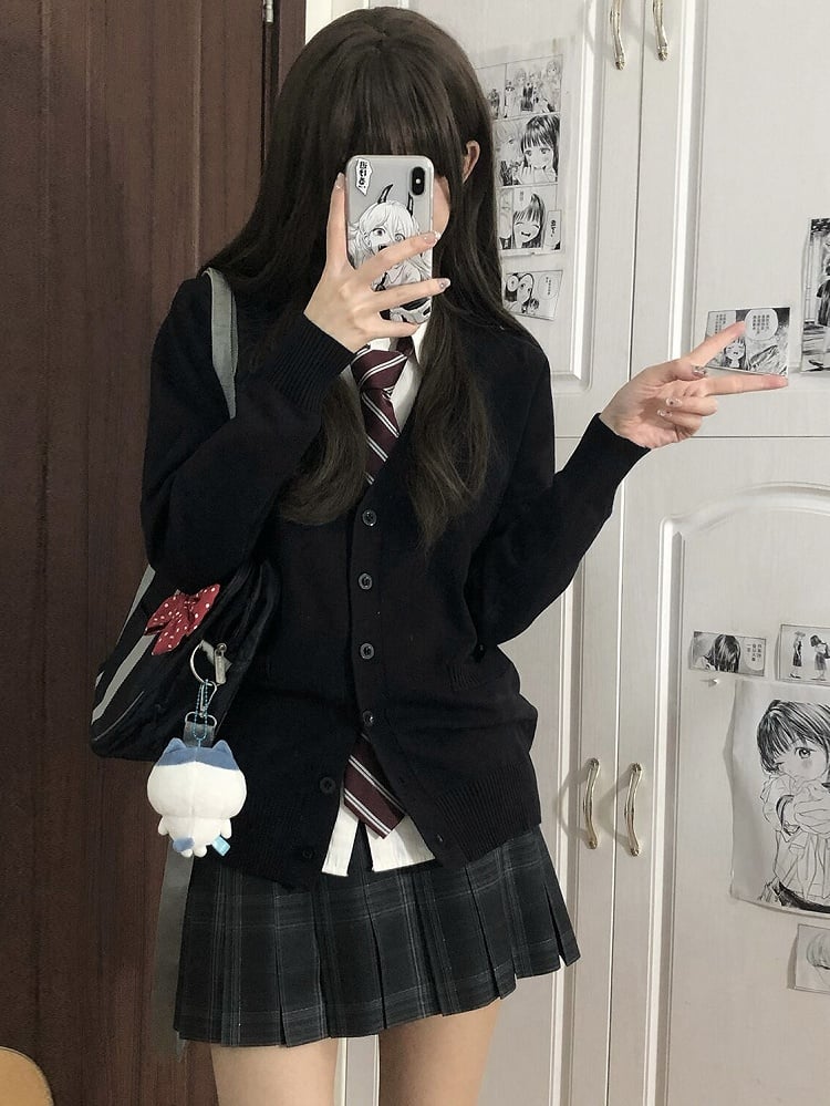 V-neck Cardigan 7 Knitted Color Options