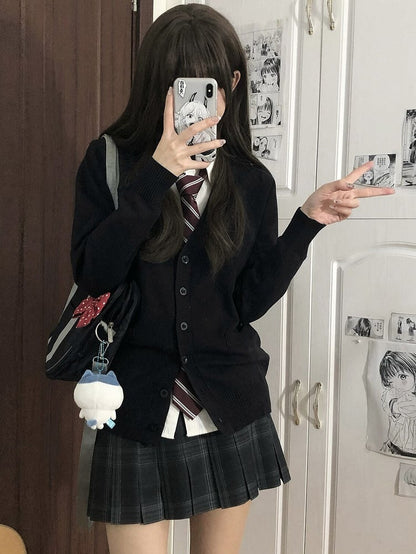 V-neck Cardigan 7 Knitted Color Options