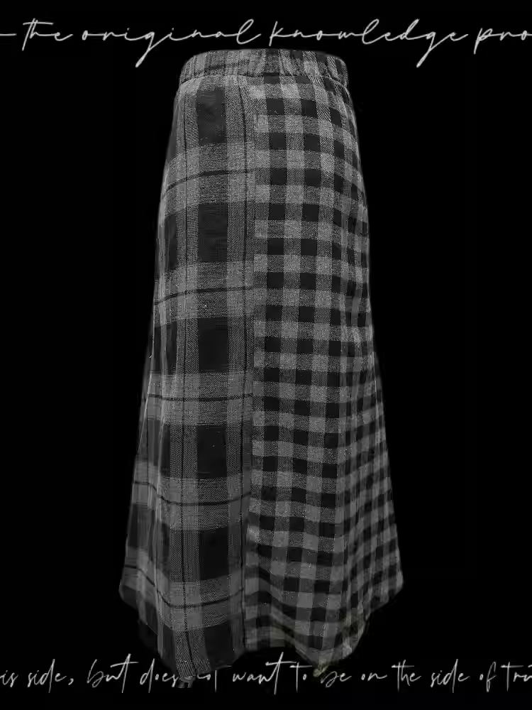 Faux Punk Plaid Rock Dunkelgrau Kreuz und Drachen Applikationen Wasteland Zweiteiler