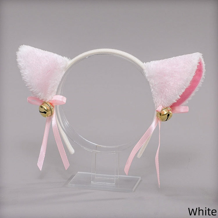 KC 7 Plush and Decorated Kitty Ear Bell Lolita Cute Colors Bow