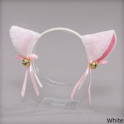 KC 7 Plush and Decorated Kitty Ear Bell Lolita Cute Colors Bow