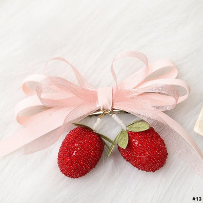 Pink Lolita Options Theme Sweet Hairclip 13 Strawberry