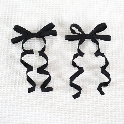 Lolita Pair Sweet Colors Hairclips Ribbon A Bowknot Cute 15 And Curly of