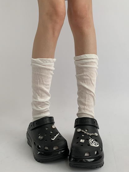 Calf Colors Ruched 4 Minimalist Socks