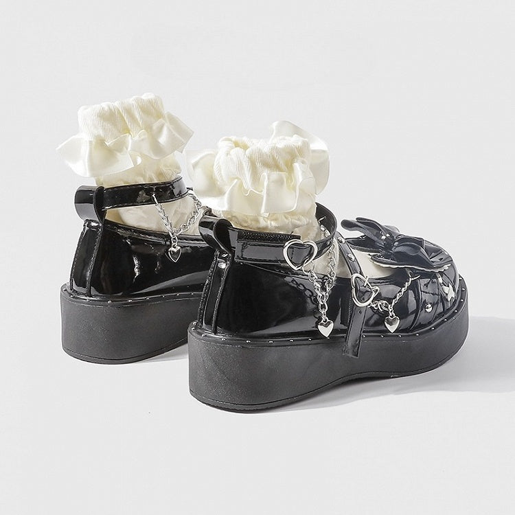 Strap Black Studded Janes Mary Platform Buckle - Lolita Decor