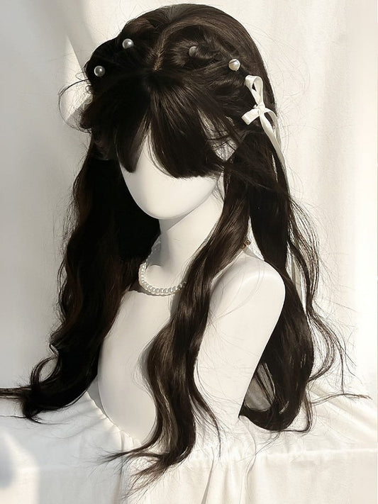 ブラックティー 65cm 長さウィッグ 前髪ウェーブ