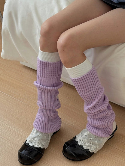 Slouchy Long 55cm Warmers Leg Ribbed Knit