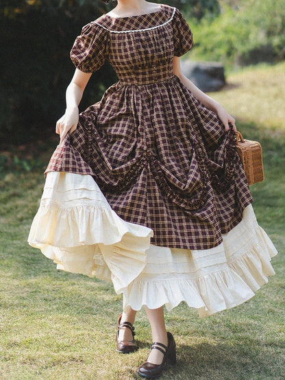 ウエストコットン裾クリーミーホワイトスカートフリルアンダーゴム