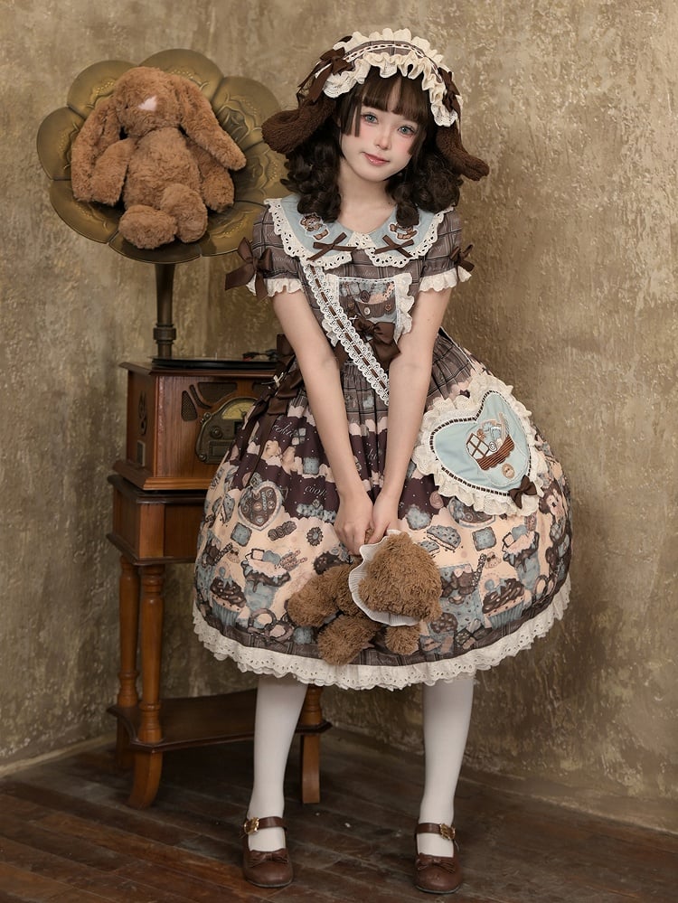 クロスボディバッグ ハート型 ブルー