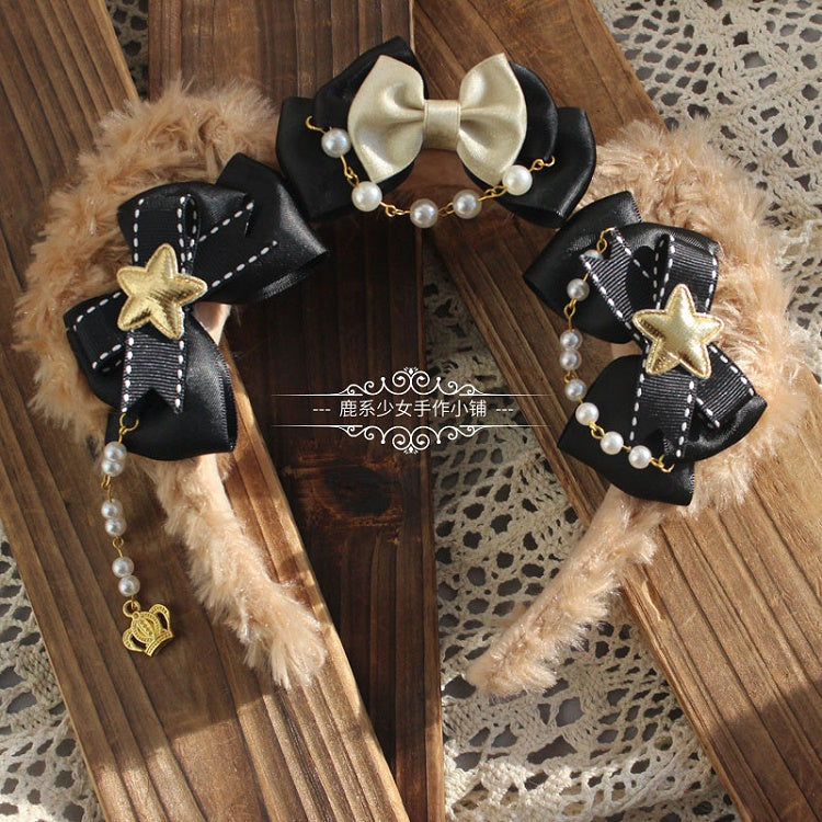 Ohrstern mit Optionen Bär 7 Perlen Teddy und Lolita KC Farbakzente Schleife – Ketten