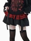 Playful Mini with Accents Gray/Black Dynamic Skirt Red Strap Bubble