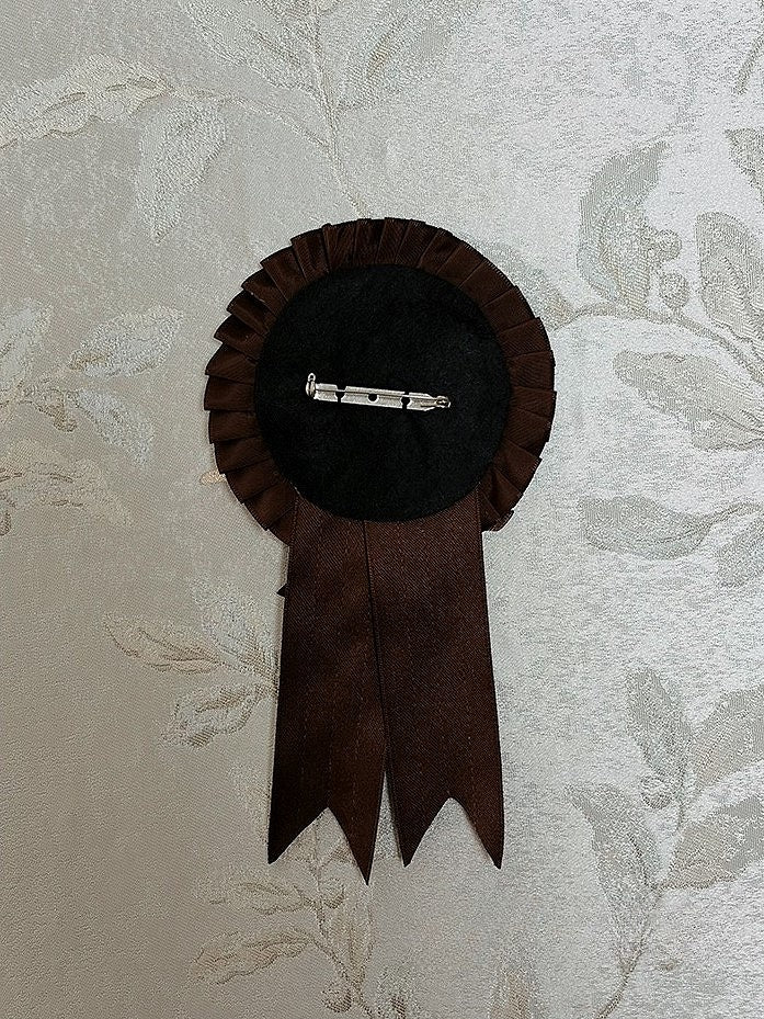 Embroidered Badge Lolita Gray/Brown