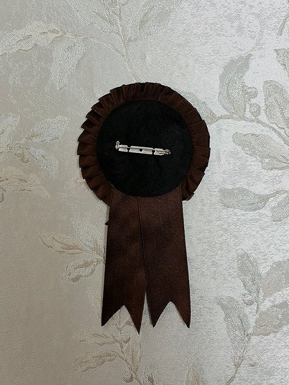 Embroidered Badge Lolita Gray/Brown