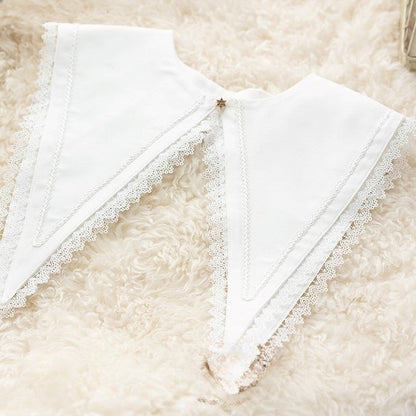 Black/White Detachable Lace-Trimmed Lolita Collar