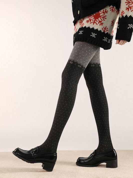 Polka Dot Ombre Tights - 3 Styles (Brown, Gray & White, Gray) | Lolita & J-Fashion Tights