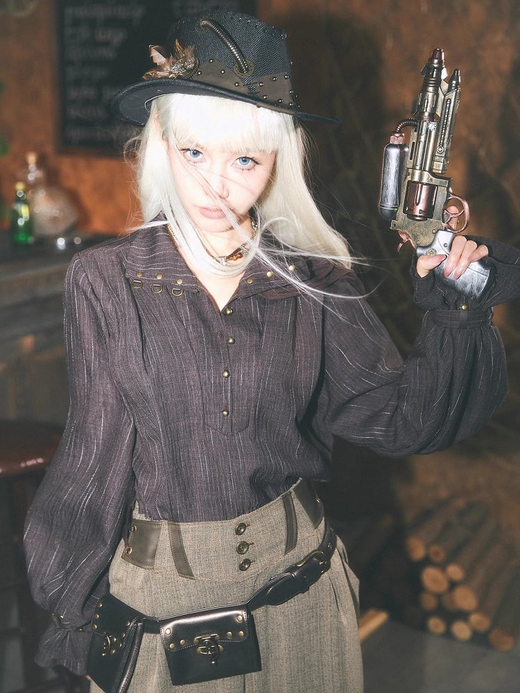 Stil Piraten Kaffee Steampunk Shirt