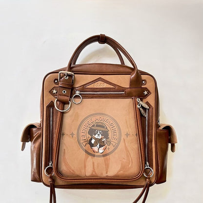 Capacity Kawaii Brown Style Ita Backpack Daily Large