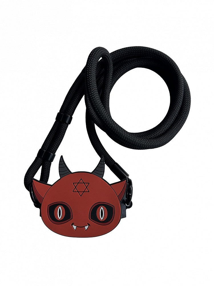 With Red Crossbody Clip Back Devil Strap Phone Mobile Gothic