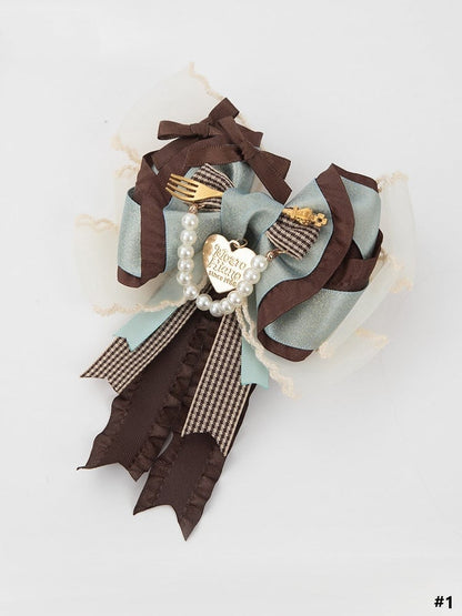 3 Bowknot Style Mint Options Sweet Tea Chocolate Party Lolita Green Hairclip