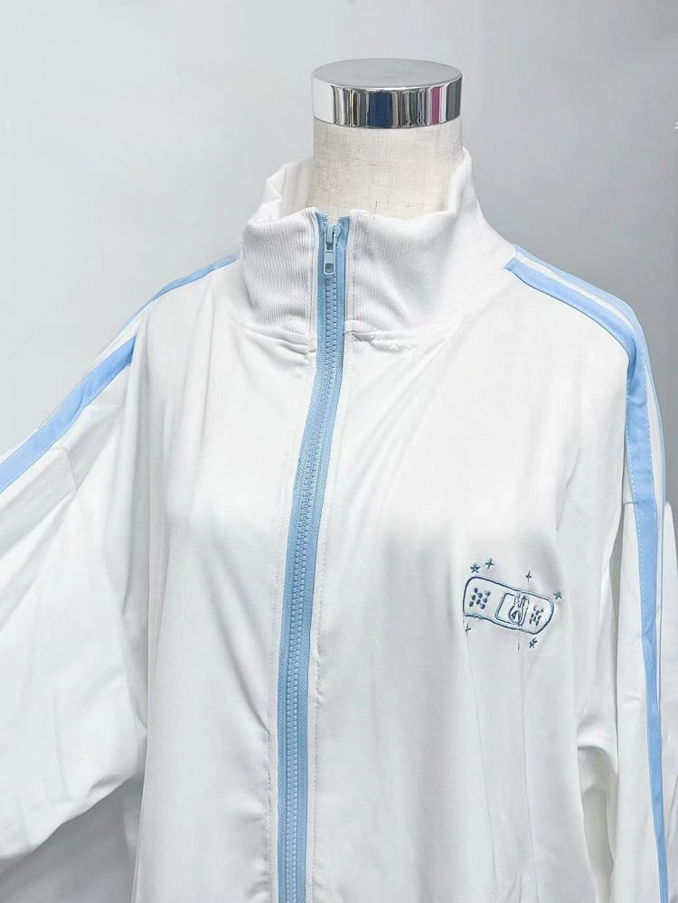 Und Kaiwai Stickerei Tenshi Jacke Star WhiteBlue Bunny