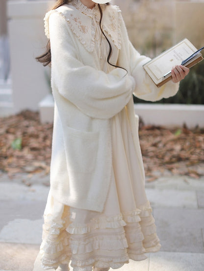 Cardigan vorne Apricot Knopfleiste