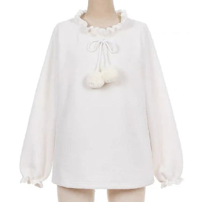 Pink Bunny Ears Hooded Plush Overalls Sweet Lolita Dress