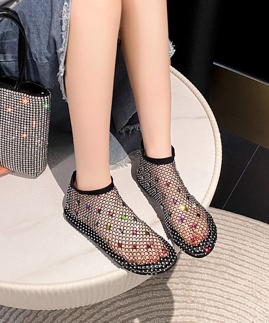 Zircon Black Multi Chic Boots Splicing Breathable Mesh