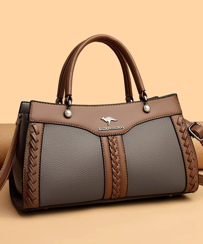 Vielseitige, langlebige Tragetasche aus Kalbsleder in Schwarz