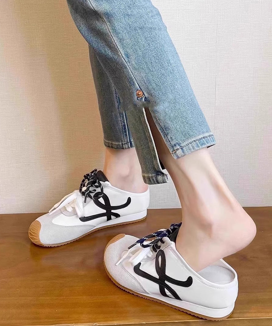 Wildleder-Spitze Splicing Up Casual Sandalen Braun Slide