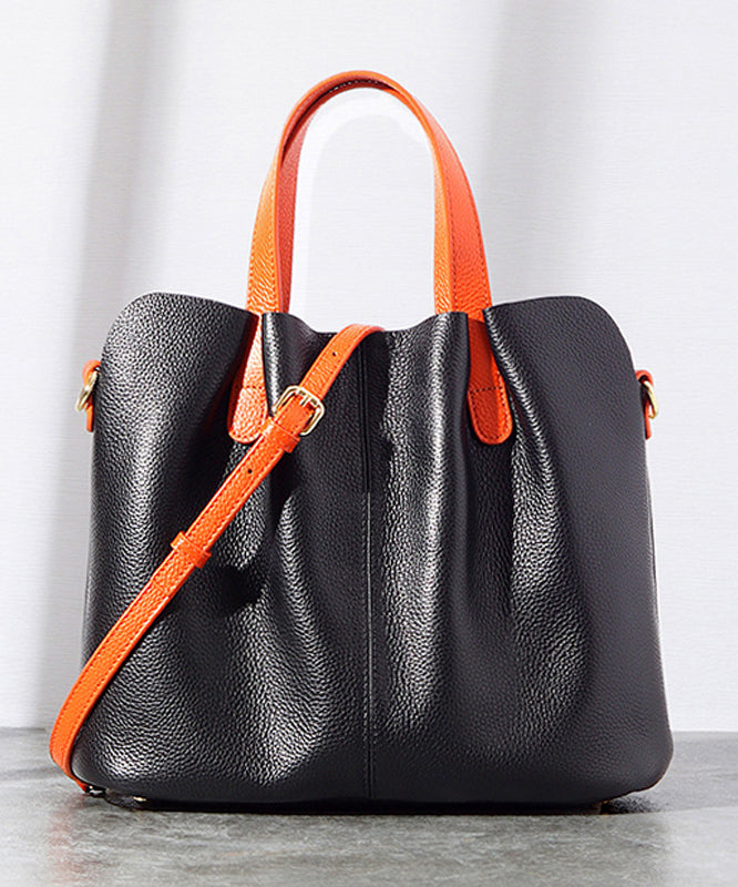 Robuste, vielseitige, edle Tragetasche aus Kalbsleder in Grau