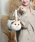 Pelz Kreative Gelb Tasche Katze Fuzzy Schulter Nette